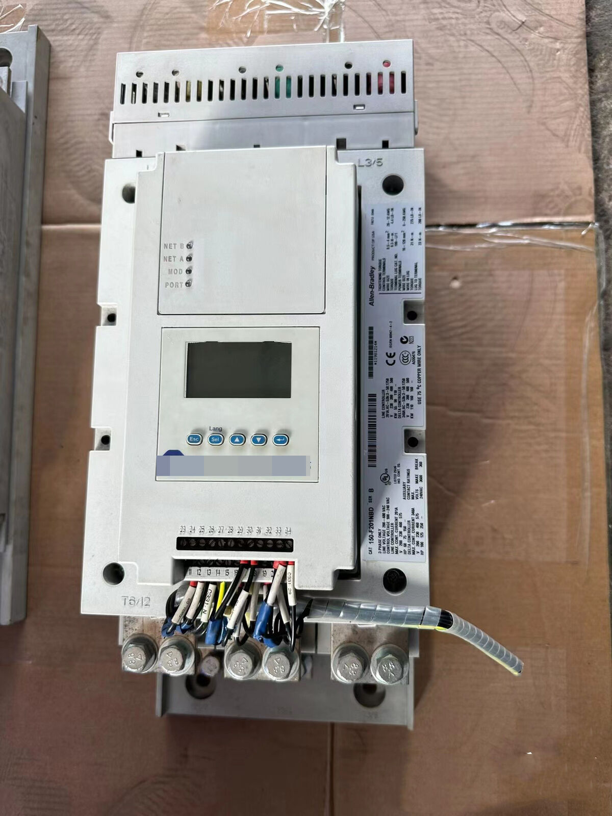 150F201NBD SMART MOTOR CONTROLLER 201 AMP 75-150 HP AT 460 VAC 480 VAC 50/60 HZ