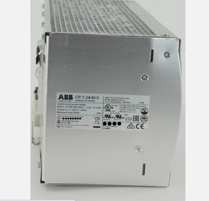 ABB CP-T 24/40.0 1SVR427057R0000 400-500V-AC 40A AMP 24V-DC 960W AC TO DC POWER SUPPLY