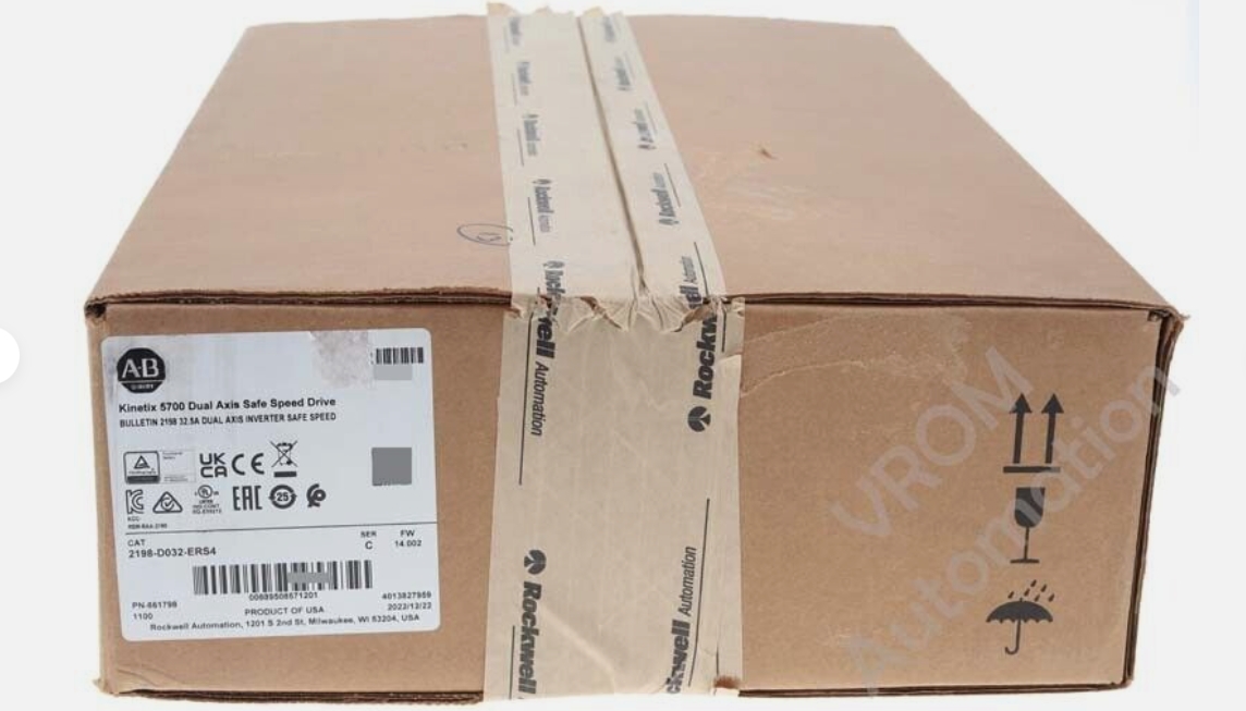 New Sealed Allen-Bradley 2198-D032-ERS4 Kinetix 5700 Dual-Axis Safe Speed Drive 2x13A Ser C