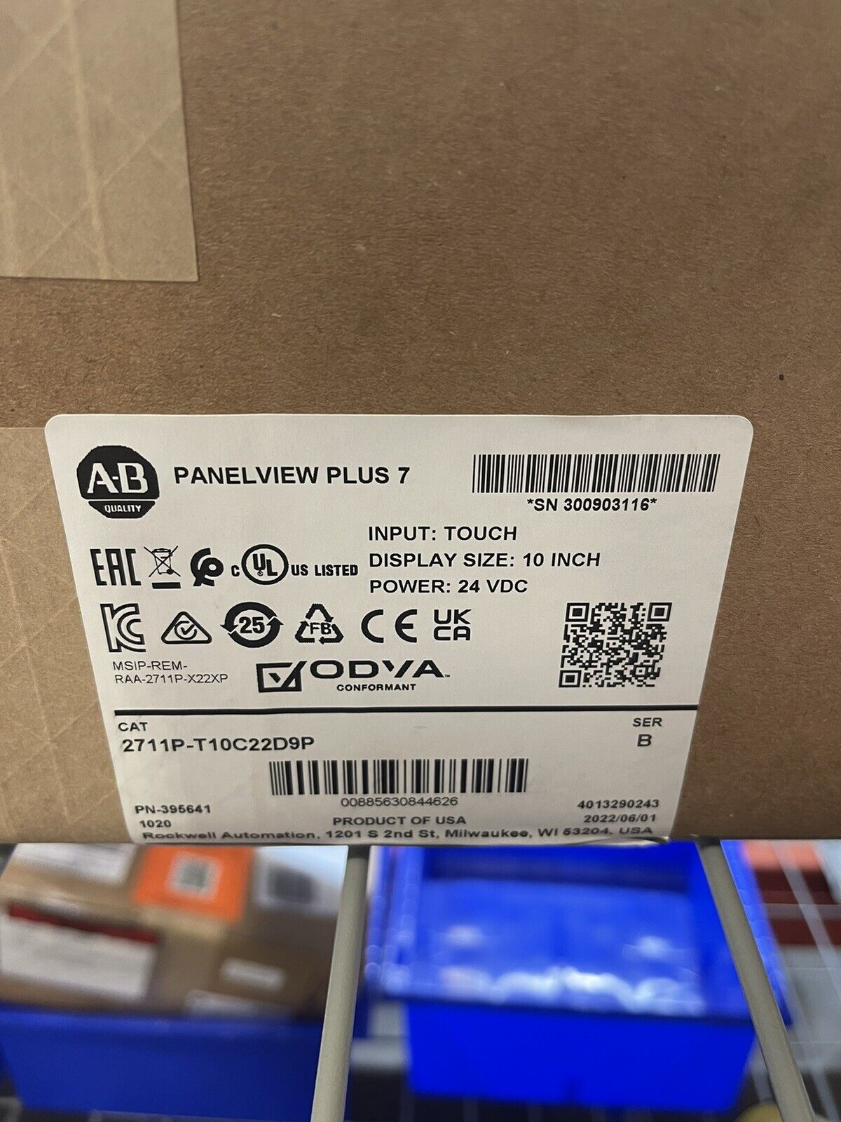 Allen-Bradley 2711P-T10C22D9P Panelview Plus 7 Performance Operator Terminal