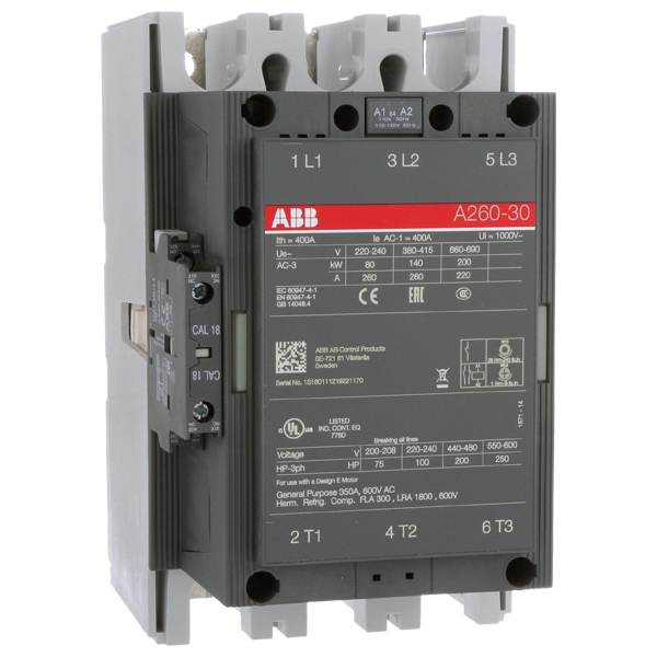 A260-30-11 New ABB A260-30-11 110-115V 50Hz / 115V 60Hz Contactor