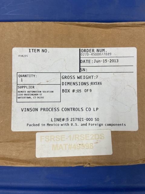 EMERSON FISHER RSE24S , DP TRANSMITTER MVS205R